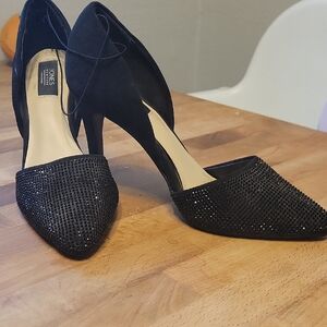 Jones New York Black Sparkle Heels